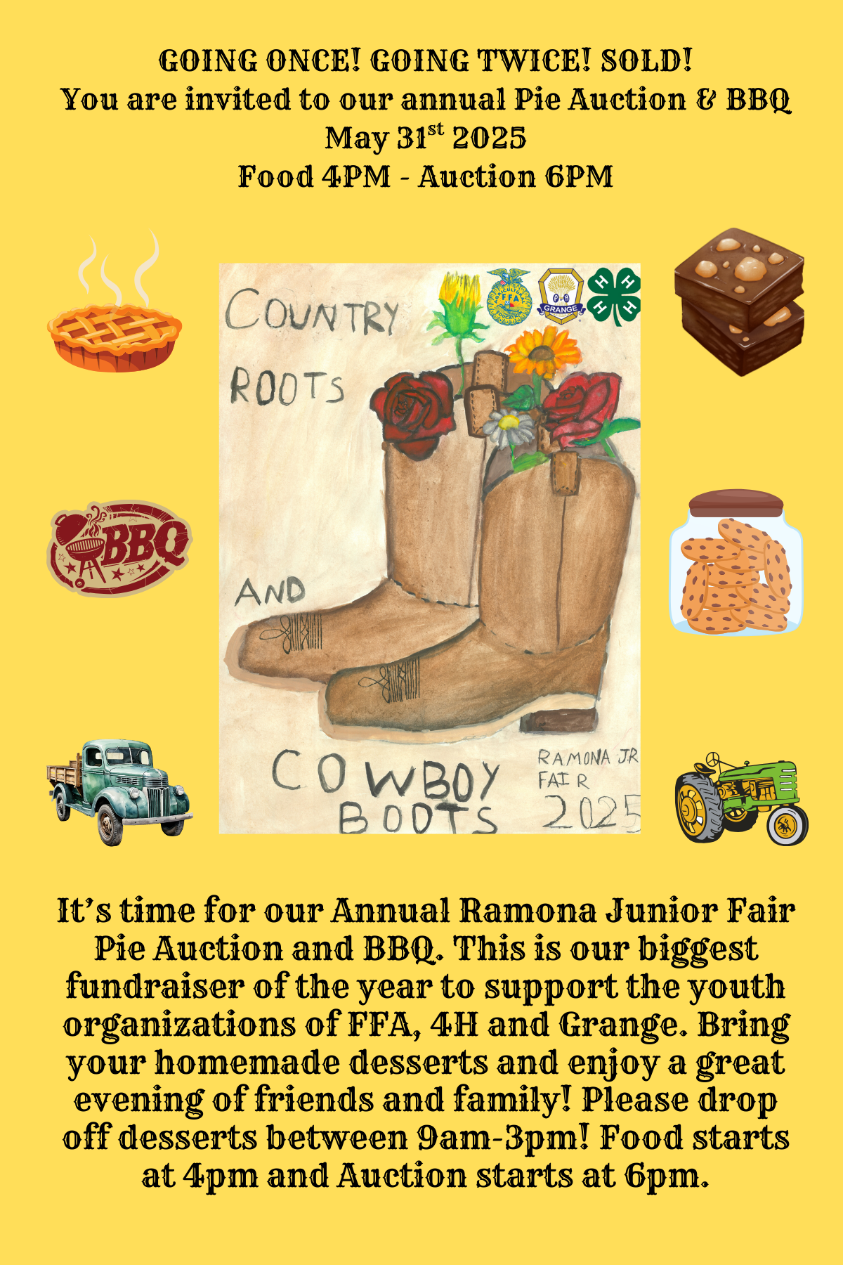 Pie auction facebook