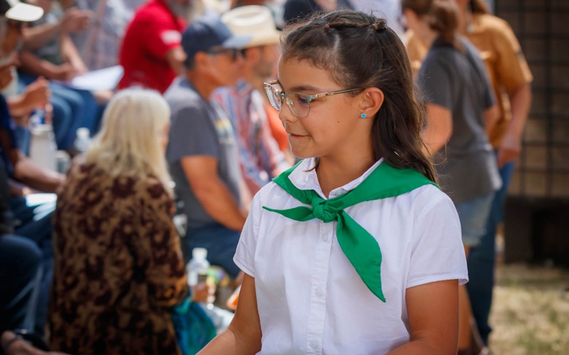 4H Exhibitor Helping at the Auction